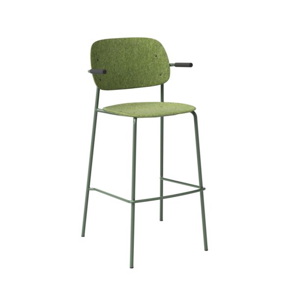 De Vorm Hale PET Felt Bar Stool Armrests korkea baarituoli