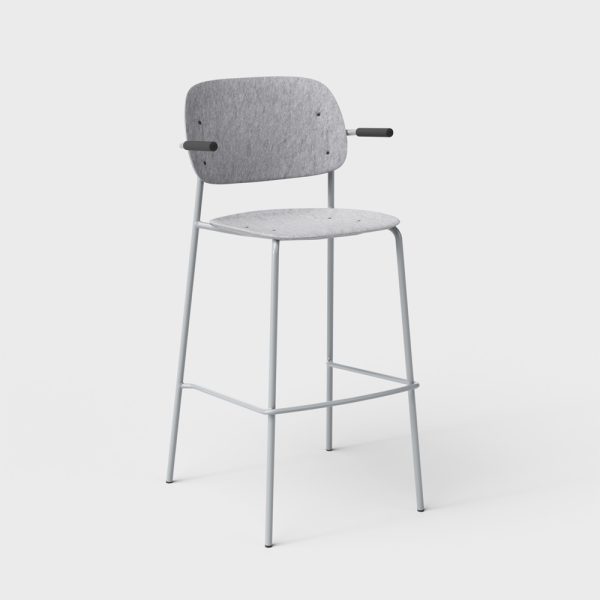 De Vorm Hale PET Felt Bar Stool Armrests korkea baarituoli - Image 7