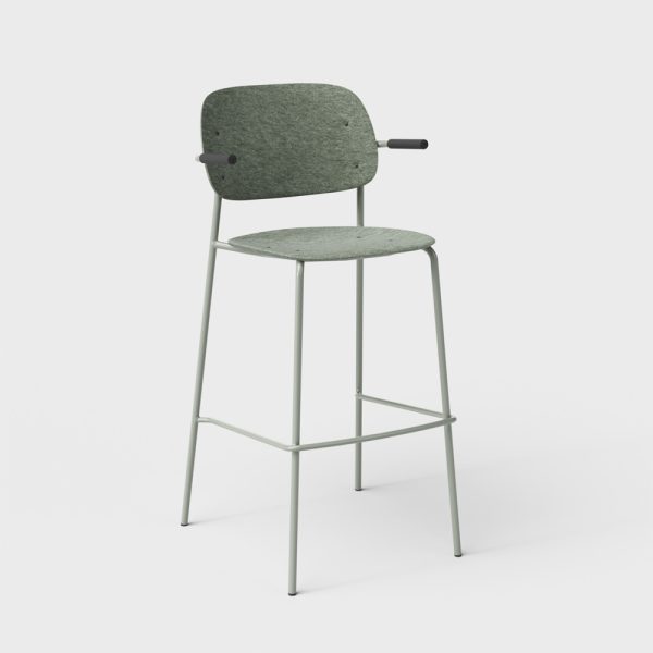 De Vorm Hale PET Felt Bar Stool Armrests korkea baarituoli - Image 9
