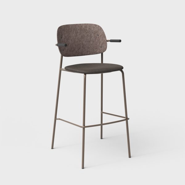 De Vorm Hale PET Felt Bar Stool Armrests istuinverhoiltu korkea baarituoli - Image 3