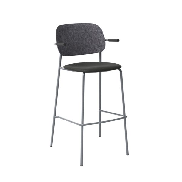 De Vorm Hale PET Felt Bar Stool Armrests istuinverhoiltu korkea baarituoli