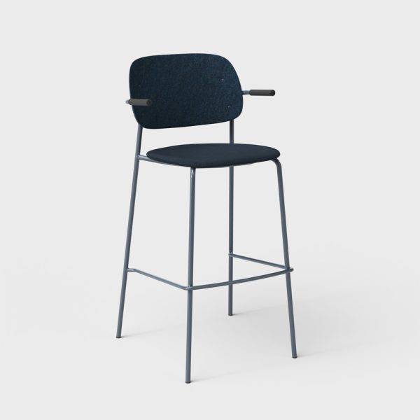 De Vorm Hale PET Felt Bar Stool Armrests istuinverhoiltu korkea baarituoli - Image 8