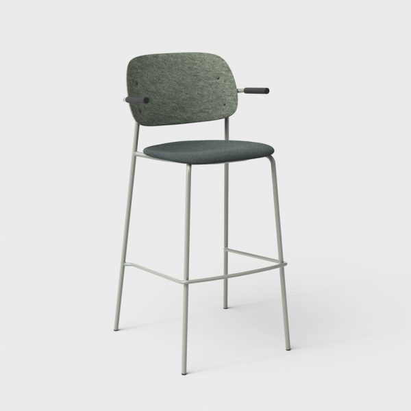 De Vorm Hale PET Felt Bar Stool Armrests istuinverhoiltu korkea baarituoli - Image 9