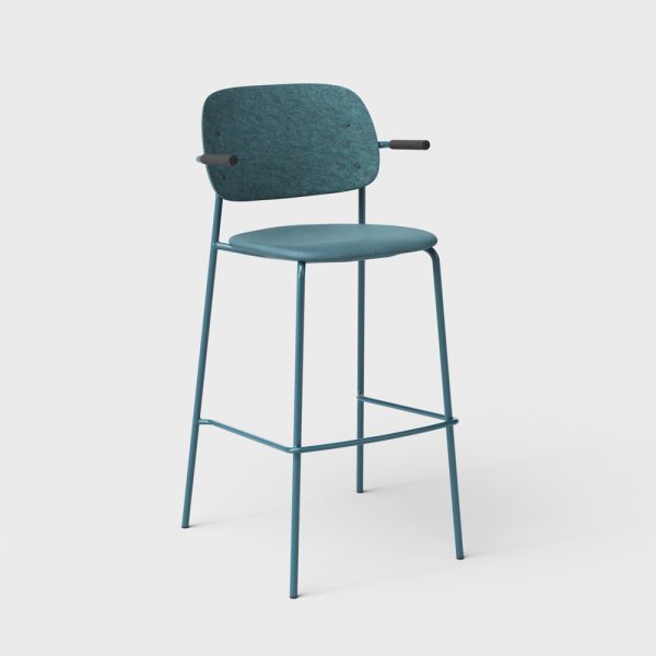 De Vorm Hale PET Felt Bar Stool Armrests istuinverhoiltu korkea baarituoli - Image 11