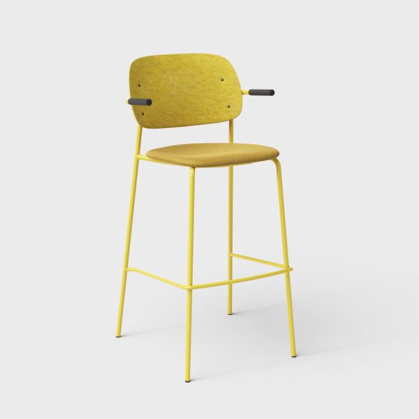 De Vorm Hale PET Felt Bar Stool Armrests istuinverhoiltu korkea baarituoli - Image 12