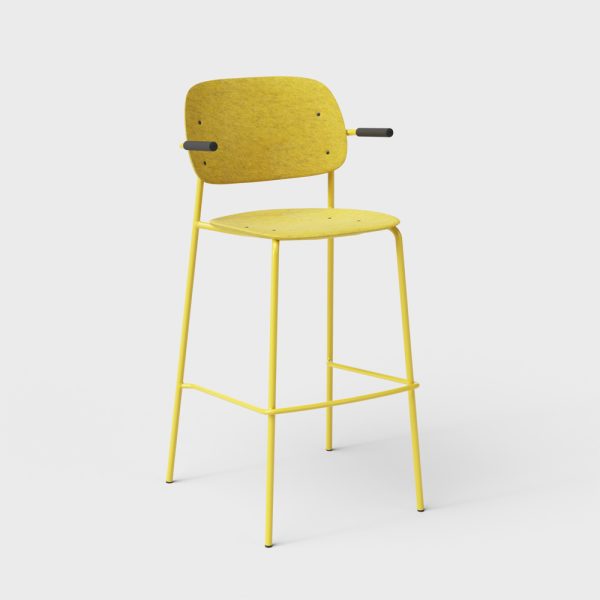 De Vorm Hale PET Felt Bar Stool Armrests korkea baarituoli - Image 12