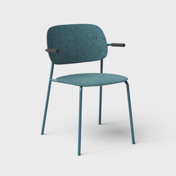 De Vorm Hale PET Felt Stack Chair Armrests tuoli - Image 4