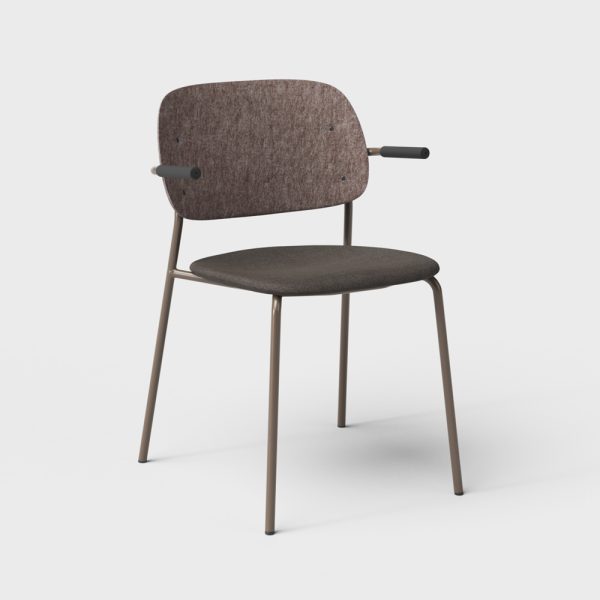 De Vorm Hale PET Felt Stack Chair Armrests istuinverhoiltu tuoli - Image 3