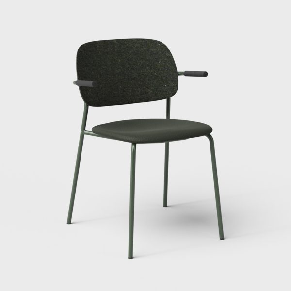 De Vorm Hale PET Felt Stack Chair Armrests istuinverhoiltu tuoli - Image 4