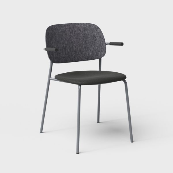 De Vorm Hale PET Felt Stack Chair Armrests istuinverhoiltu tuoli - Image 5