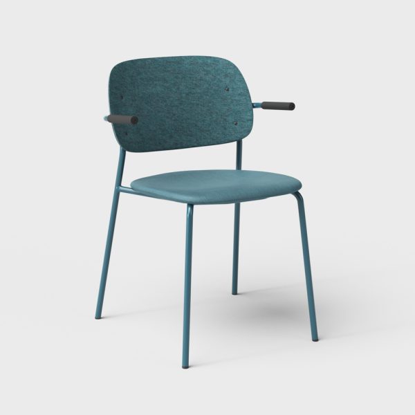 De Vorm Hale PET Felt Stack Chair Armrests istuinverhoiltu tuoli - Image 11