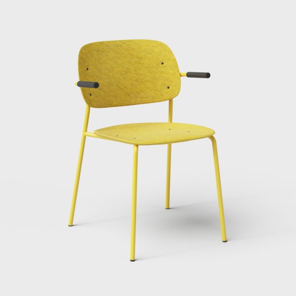 De Vorm Hale PET Felt Stack Chair Armrests tuoli - Image 3