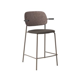 De Vorm Hale PET Felt Counter Stool Armrests istuinverhoiltu matala baarituoli