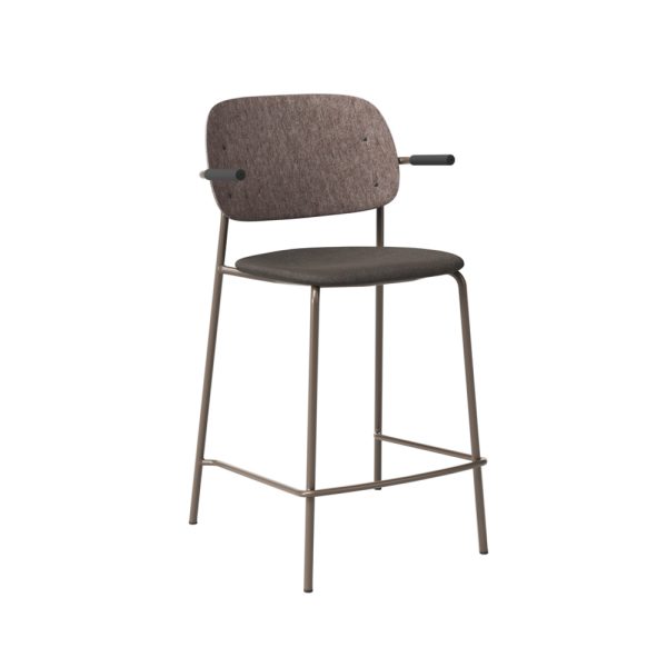 De Vorm Hale PET Felt Counter Stool Armrests istuinverhoiltu matala baarituoli