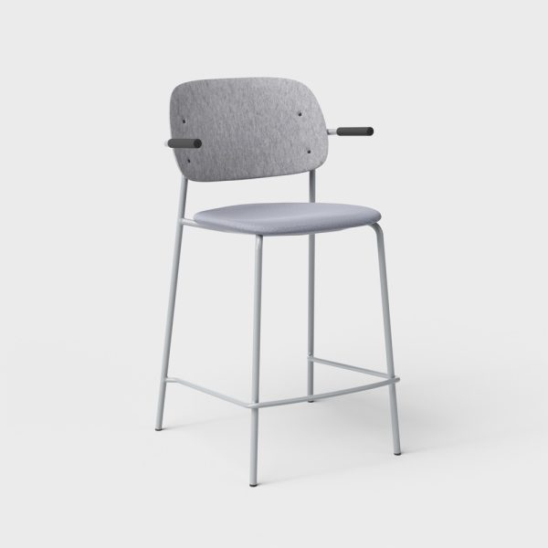 De Vorm Hale PET Felt Counter Stool Armrests istuinverhoiltu matala baarituoli - Image 7