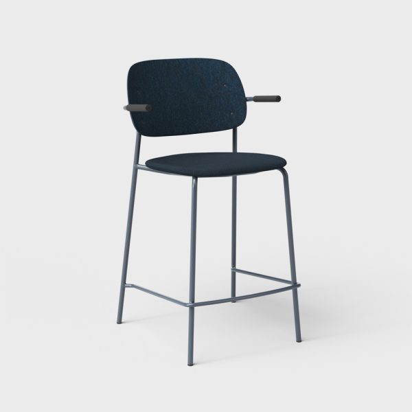 De Vorm Hale PET Felt Counter Stool Armrests istuinverhoiltu matala baarituoli - Image 8