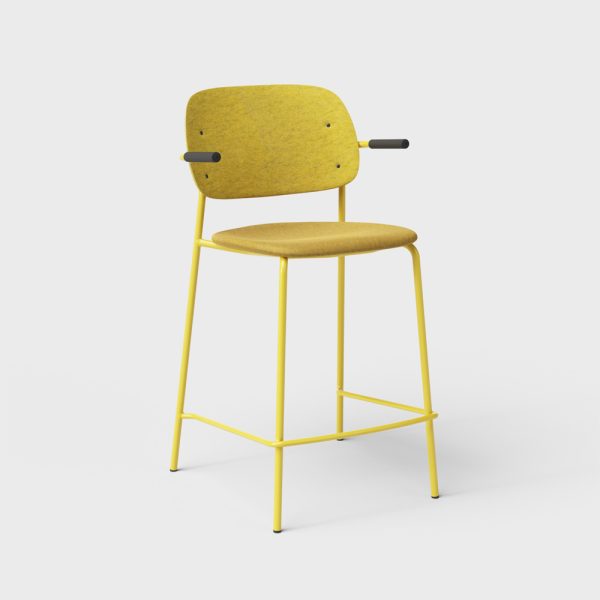 De Vorm Hale PET Felt Counter Stool Armrests istuinverhoiltu matala baarituoli - Image 12