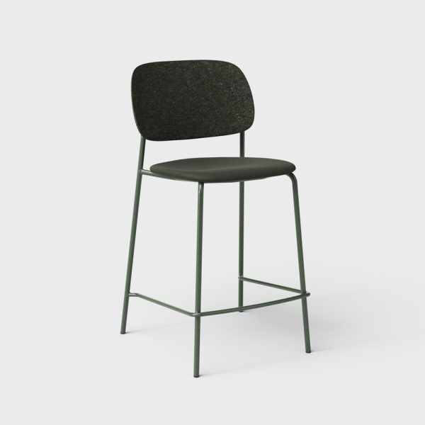 De Vorm Hale PET Felt Counter Stool istuinverhoiltu matala baarituoli - Image 4