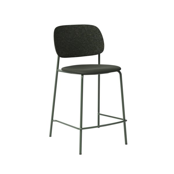 De Vorm Hale PET Felt Counter Stool istuinverhoiltu matala baarituoli