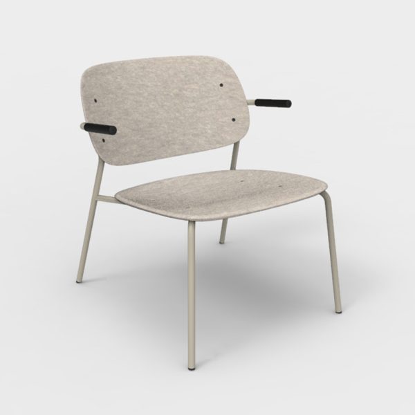 De Vorm Hale PET Felt Lounge Chair Armrests nojatuoli - Image 2