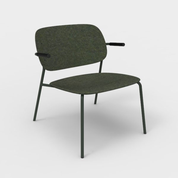 De Vorm Hale PET Felt Lounge Chair Armrests nojatuoli - Image 4
