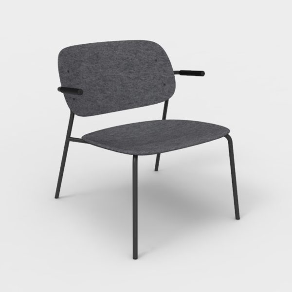 De Vorm Hale PET Felt Lounge Chair Armrests nojatuoli - Image 5