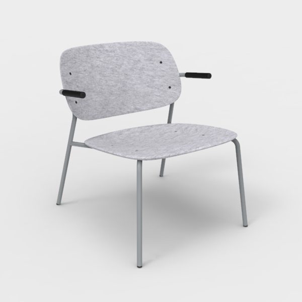 De Vorm Hale PET Felt Lounge Chair Armrests nojatuoli - Image 7