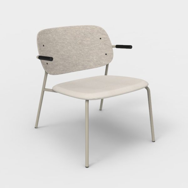 De Vorm Hale PET Felt Lounge Chair Armrests istuinverhoiltu nojatuoli - Image 2