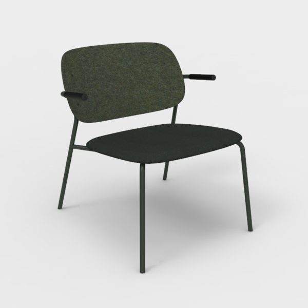 De Vorm Hale PET Felt Lounge Chair Armrests istuinverhoiltu nojatuoli - Image 4