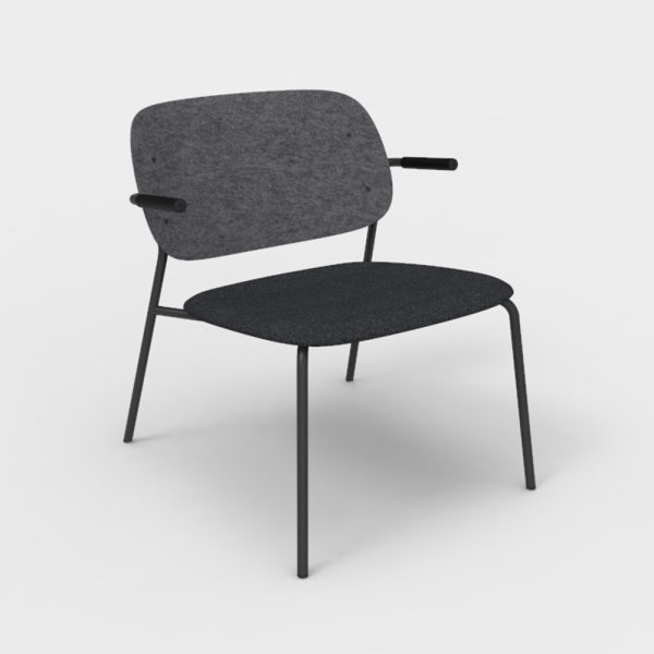 De Vorm Hale PET Felt Lounge Chair Armrests istuinverhoiltu nojatuoli - Image 5