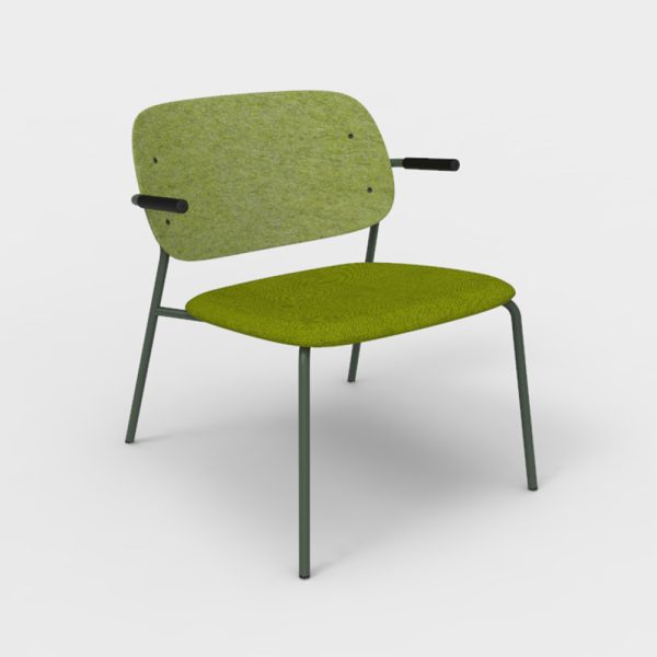 De Vorm Hale PET Felt Lounge Chair Armrests istuinverhoiltu nojatuoli - Image 6