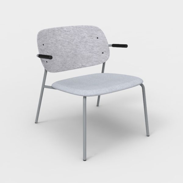 De Vorm Hale PET Felt Lounge Chair Armrests istuinverhoiltu nojatuoli - Image 7