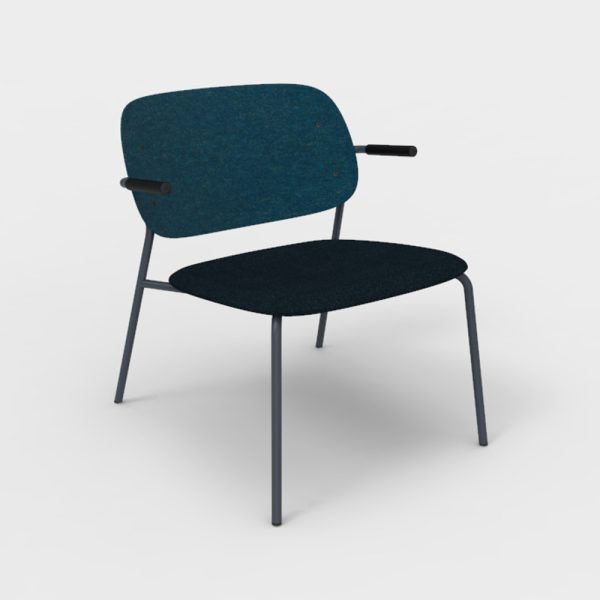 De Vorm Hale PET Felt Lounge Chair Armrests istuinverhoiltu nojatuoli - Image 8