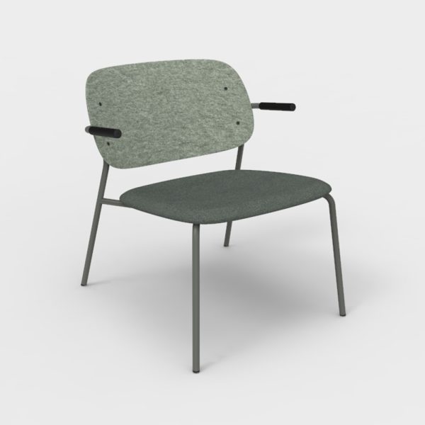 De Vorm Hale PET Felt Lounge Chair Armrests istuinverhoiltu nojatuoli - Image 9