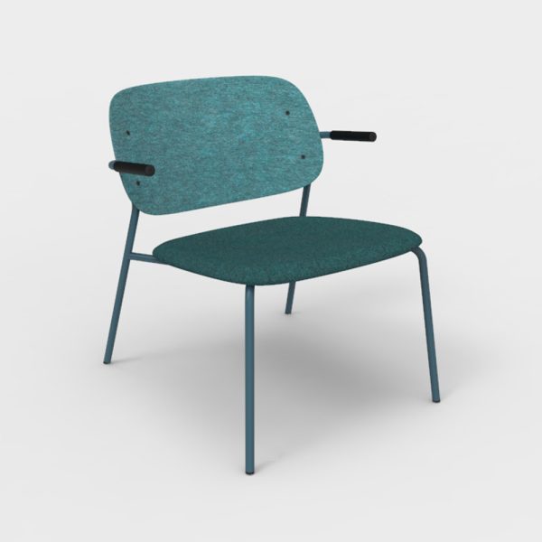De Vorm Hale PET Felt Lounge Chair Armrests istuinverhoiltu nojatuoli - Image 11
