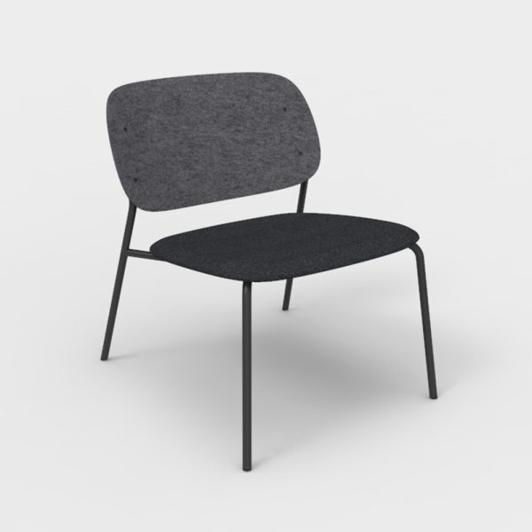 De Vorm Hale PET Felt Lounge Chair istuinverhoiltu nojatuoli - Image 5