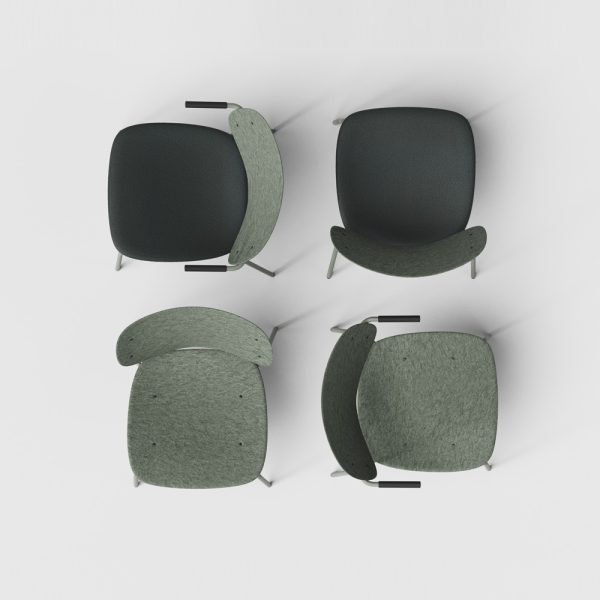 De Vorm Hale PET Felt Lounge Chair istuinverhoiltu nojatuoli - Image 13