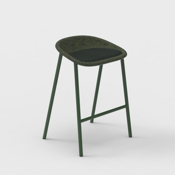 De Vorm LJ 4 PET Felt Counter Stool istuinverhoiltu matala baarijakkara - Image 4