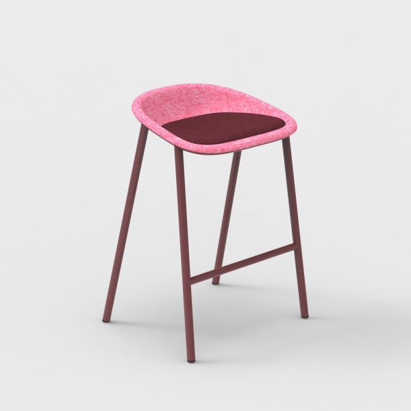 De Vorm LJ 4 PET Felt Counter Stool istuinverhoiltu matala baarijakkara - Image 10