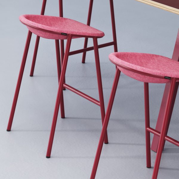 De Vorm LJ 4 PET Felt Counter Stool matala baarijakkara - Image 20