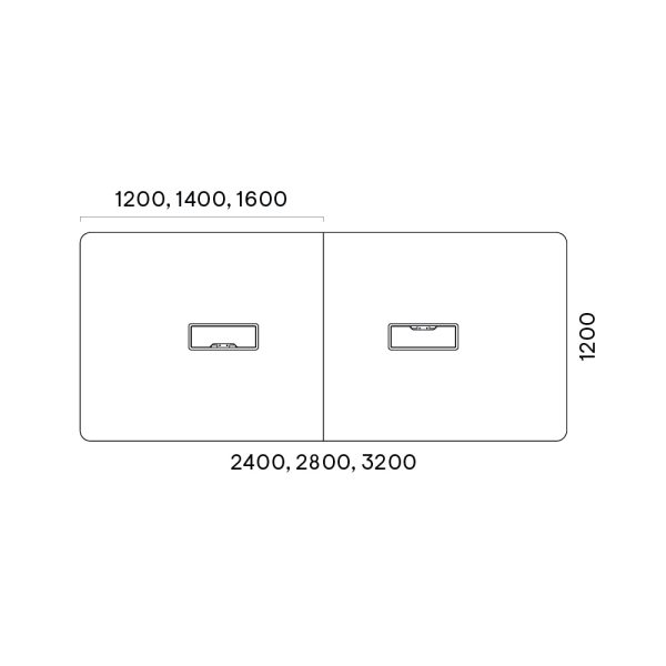 Narbutas Arqus Rectangular neuvottelupöytä (10 hlö) - Image 2
