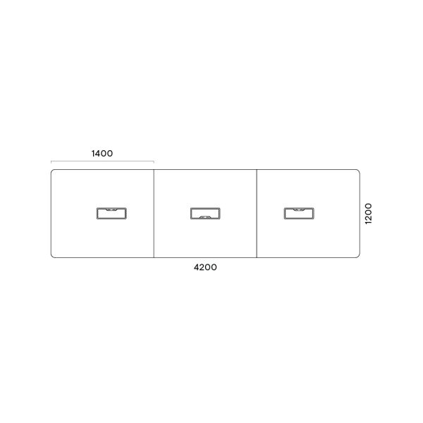 Narbutas Arqus Rectangular neuvottelupöytä (12 hlö) - Image 2