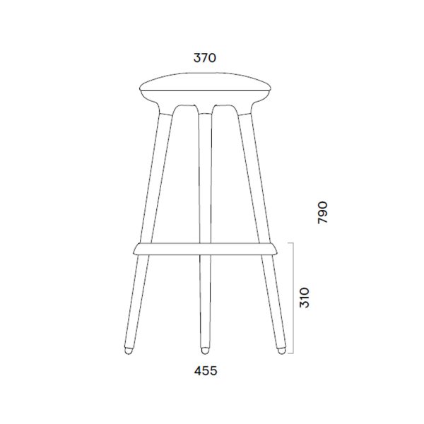 Narbutas Cannie High Stool korkea baarijakkara - Image 4