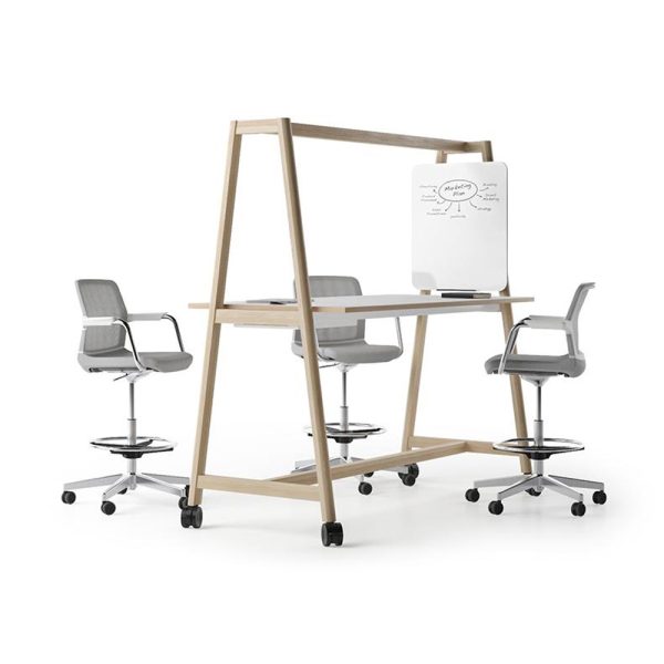 Narbutas Nova Wood Multipurpose Table High HPL korkea pöytä pyörillä - Image 3