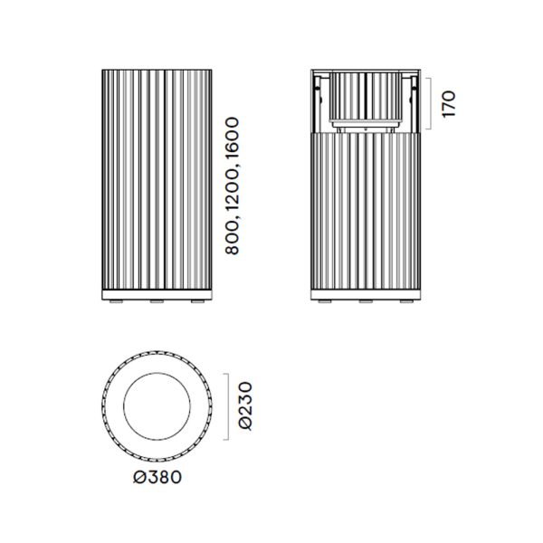 Narbutas Parthos Acoustic Column Plant Pot akustinen pylväs - Image 6