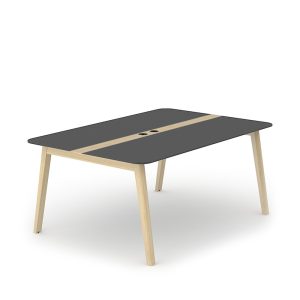 Narbutas Nova Wood neuvottelupöytä keskipaneeli pistorasioilla HPL (6 hlö)