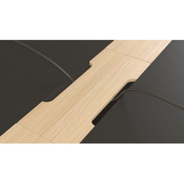 Narbutas Nova Wood MCF neuvottelupöytä keskipaneeli läpivientikannella ja pistorasioilla (8 hlö) - Image 7