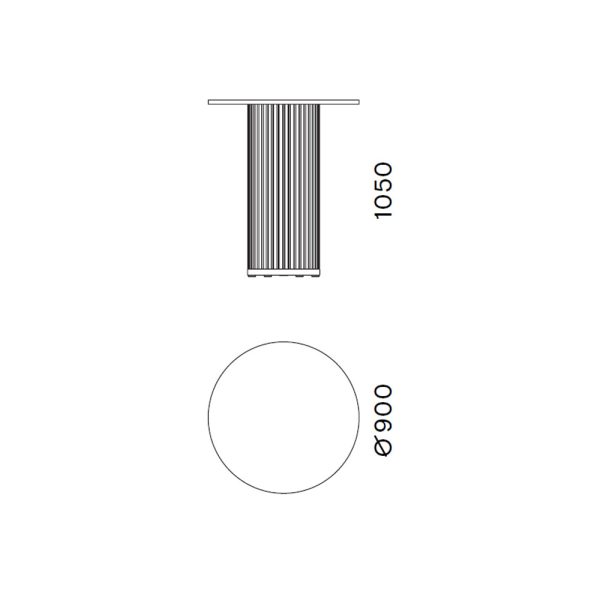 Narbutas Parthos High Table Ø90 korkea pöytä (4 hlö) - Image 3