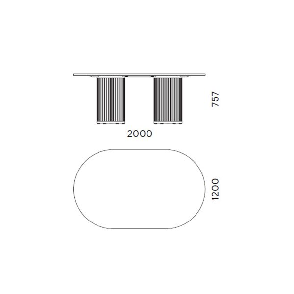 Narbutas Parthos Meeting Table 200 neuvottelupöytä (6 hlö) - Image 2