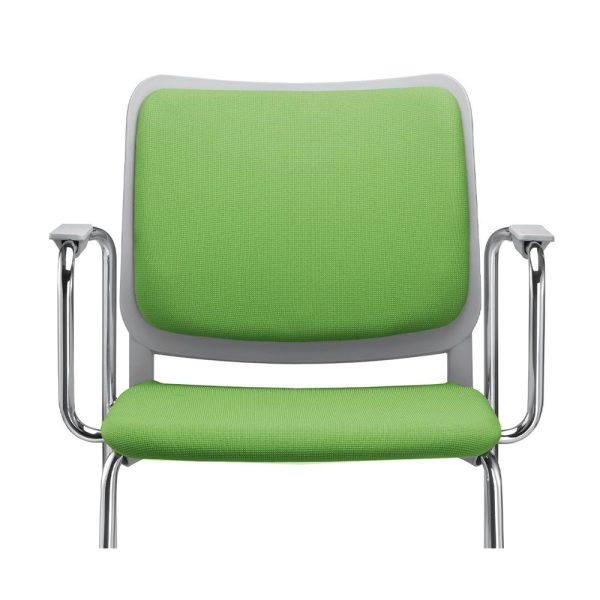 Narbutas Wait tuoli käsinojallinen kromatut jalat istuin- ja selkänojaverhoiltu - Image 4